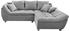 Jockenhöfer Ecksofa GRUPPE Genua L-Form 250x92x179 cm Microfaser-Struktur fein Ottomane beidseitig grau/grau hellgrau/grau hellgrau