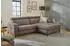 Jockenhöfer Ecksofa GRUPPE Doppio L-Form elektromotorischer Relaxfunktion und 247x100 cm Luxus-Microfaser Lederoptik Ottomane beidseitig braun/braun
