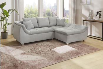 Jockenh&ouml;fer Ecksofa GRUPPE Genua L-Form 250x92x179 cm Cord Ottomane beidseitig grau/hellgrau