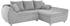 Jockenhöfer Ecksofa GRUPPE Genua L-Form 250x92x179 cm Cord Ottomane beidseitig grau/hellgrau