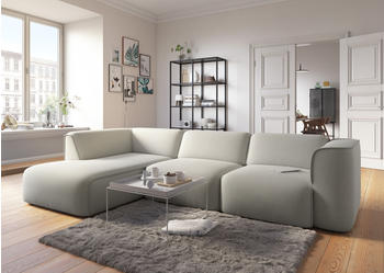 RAUM.ID Ecksofa Merid jederzeit durch Module erweiterbar L-Form 295x70x162 cm Struktur fein Ottomane links beige/natur