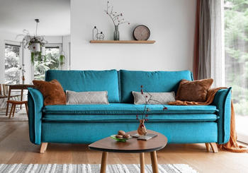 MIUFORM 3-Sitzer Schlafsofa Charlie 220x85x90 cm türkis