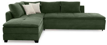 luma-home Ecksofa / Dauerschl&auml;fer 306x223 cm gr&uuml;n (15164)