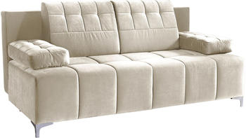 exxpo 3-Sitzer FASHION Schlafsofa Microvelours 202x86x103 cm beige