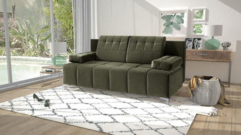 exxpo 3-Sitzer FASHION Schlafsofa Microvelours 202x86x103 cm grau