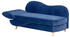 Beliani Meri Chaiselongue Samt 175x73x156 cm Links Marineblau