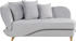 Beliani Meri Chaiselongue Samt 175x73x156 cm Links hellgrau