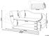 Beliani Meri Chaiselongue Samt 175x73x156 cm Links hellgrau