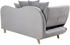 Beliani Meri Chaiselongue Samt 175x73x156 cm Links hellgrau