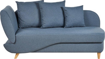 Beliani Meri Chaiselongue Samt 175x73x156 cm Links dunkelblau