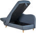 Beliani Meri Chaiselongue Samt 175x73x156 cm Links dunkelblau