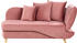 Beliani Meri Chaiselongue Samt Rechts 175x73x156 cm rosa