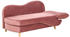 Beliani Meri Chaiselongue Samt Rechts 175x73x156 cm rosa