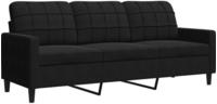 3-sitzer-sofa Schwarz 180 Cm Samt Vidaxl
