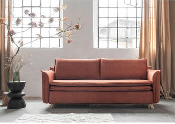 MIUFORM 3-Sitzer Schlafsofa Charming Charlie Slim 225x85x90 cm ziegelrot