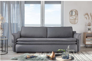 MIUFORM 3-Sitzer Schlafsofa Charming Charlie Slim 225x85x90 cm grau