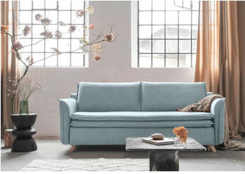 MIUFORM 3-Sitzer Schlafsofa Charming Charlie Slim 225x85x90 cm pastellblau