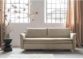 MIUFORM 3-Sitzer Schlafsofa Charming Charlie Slim 225x85x90 cm dunkelbeige