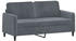 vidaXL 2-Sitzer-Sofa Dunkelgrau 140 cm Samt (359443)