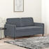 vidaXL 2-Sitzer-Sofa Dunkelgrau 140 cm Samt (359443)