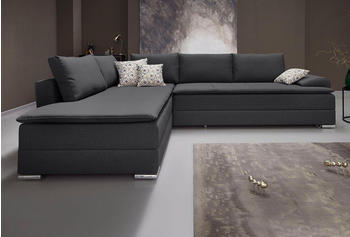 INOSIGN Ecksofa Night & Day 324x95x218 cm Struktur Recamiere rechts Bonnellfederkern Boxspring Bettfunktion 180 cm anthrazit