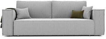 GrekPol Schlafsofa BALI Cord 255x59x105 cm hellgrau