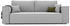 GrekPol Schlafsofa BALI Cord 255x59x105 cm hellgrau