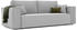 GrekPol Schlafsofa BALI Cord 255x59x105 cm hellgrau
