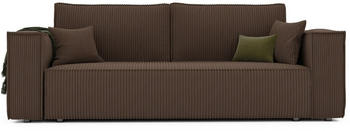 GrekPol Schlafsofa BALI Cord 255x59x105 cm braun