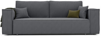 GrekPol Schlafsofa BALI Cord 255x59x105 cm dunkelgrau