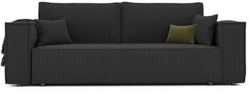GrekPol Schlafsofa BALI Cord 255x59x105 cm schwarz