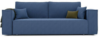 GrekPol Schlafsofa BALI Cord 255x59x105 cm blau