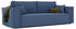 GrekPol Schlafsofa BALI Cord 255x59x105 cm blau