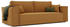 GrekPol Schlafsofa BALI Cord 255x59x105 cm senfgelb