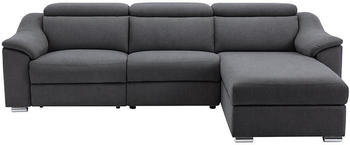 Kauf-Unique Ecksofa mit elektrischer Relaxfunktion PEDRERA - Stoff - Anthrazit - Ecke rechts 284x100x175 cm