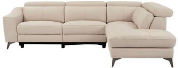 Kauf-Unique Ecksofa mit elektrischer Relaxfunktion - Ecke rechts - Leder - Cremefarben - FORLO 275x79x223 cm