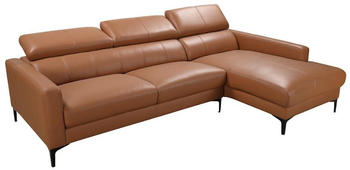 Kauf-Unique Ecksofa Leder - Ecke Rechts - Büffelleder - Camel - FLORENCE 253x92x173 cm