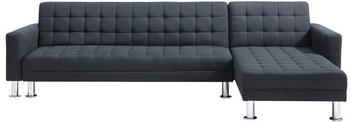 Kauf-Unique Ecksofa mit Schlaffunktion - Stoff - Schwarz - WILLIS II 290x79x173 cm