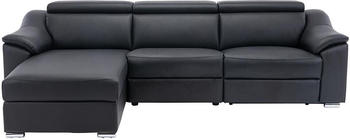 Kauf-Unique Ecksofa Relaxsofa elektrisch - Oberleder - Schwarz - Ecke links - PEDRERA 284x100x175 cm