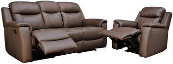 Kauf-Unique Ledergarnitur Relax 3+1 - Braun - EVASION 205x100x96 cm