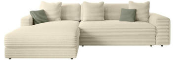 Kauf-Unique PASCAL MORABITO Ecksofa - Ecke links - grob gerippter Cord - Beige - CALAZO 307x86x187 cm