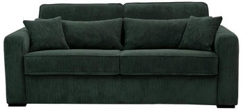 Kauf-Unique Schlafsofa mit Matratze 4-Sitzer / Latten 160 cm - Matratze 18 cm - Cord - Grün - MONDOVI 214x90x96 cm