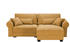 Froschkönig24 Ecksofa Angelina klein gelb 255x92x185 cm