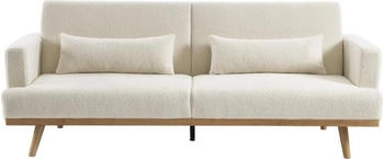 Kauf-Unique 3-Sitzer Schlafsofa Bouclé - ESME weiß