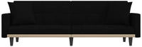 Schlafsofa Mit Kissen Schwarz Stoff Vidaxl