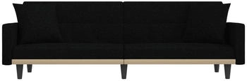 vidaXL Schlafsofa 2-Sitzer mit 2 Kissen Samt schwarz (351877)