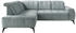 Livetastic 4-Sitzer Ecksofa L-Form Sano 261x200x93 cm hellblau/schwarz