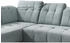 Livetastic 4-Sitzer Ecksofa L-Form Sano 261x200x93 cm hellblau/schwarz