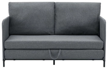 en.casa 2-Sitzer Schlafsofa Soini 78x125x67 cm dunkelgrau
