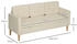 HomCom 3-Sitzer-Sofa 166,5x82x62 cm cremeweiß